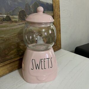 Rae Dunn Valentine Pink Sweets White Treats Gumball Machine Canister